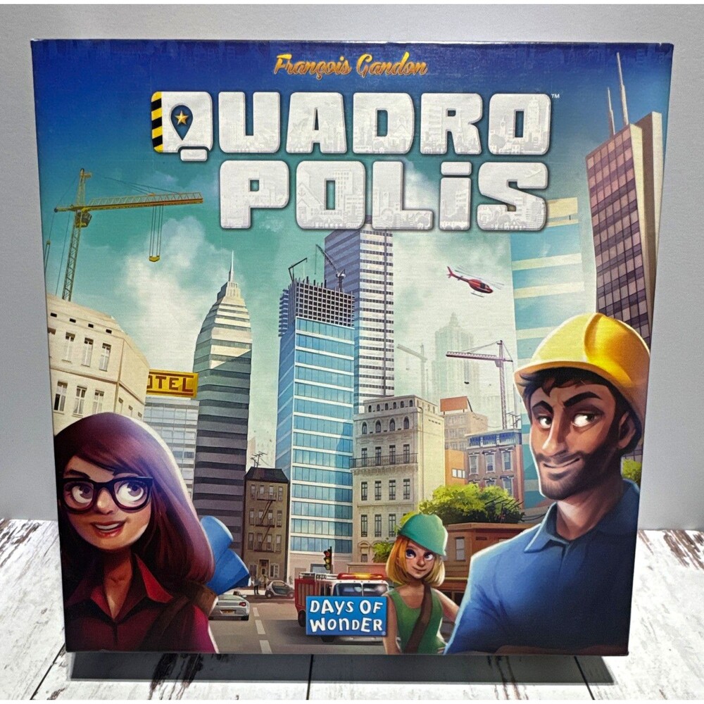 Days of Wonder Quadropolis Board Game + Expansion Pack 2-4P Ages 8+ Complete
